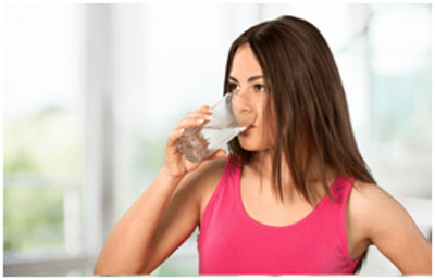 Drink at least 8 glasses of water everyday for constant weight loss