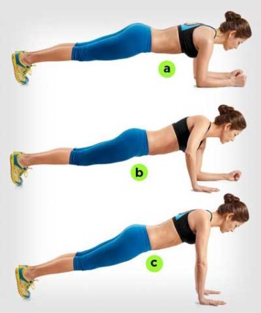 Plank up downs