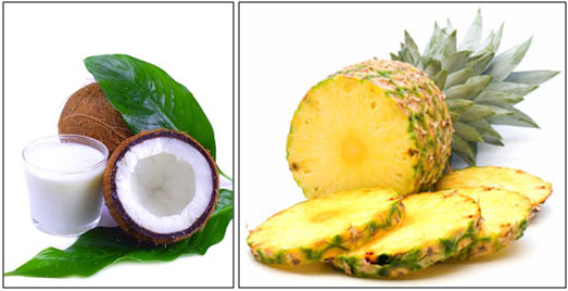 Coconut milk and Pineapple facial mask