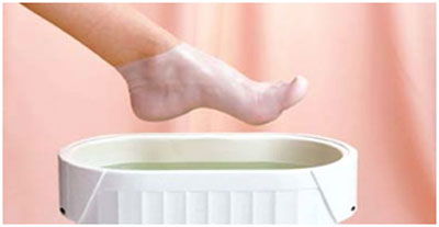 Paraffin wax and coconut oil helps in moisturizing and heals cracked feet